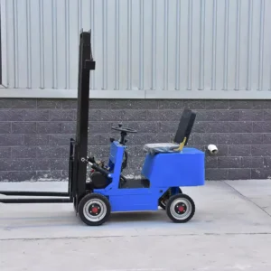 Small electric simple forklift four-wheel stacker hydraulic lift household loading and unloading truck