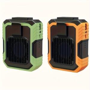 Waist Fan, USB Rechargeable Three-in-One Multifunctional Electric Fan for Blowing Air, Lighting, Power Supply, Silent and Fast Cooling Wind Fan with Hanging Rope, Three-Speed Adjustable Wearable Waist Fan, Used as Travel Outdoor Fan