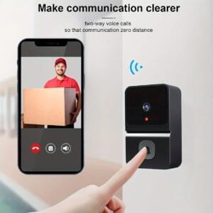 1pc Smart WiFi Doorbell Camera with Built-in Battery, Wireless Security Camera with 2-Way Audio, Night Vision, USB Rechargeable, App Control, 2.4G WiFi, Compact Design for Home Security & Front Door Monitoring, Wireless Doorbell Camera, Wireless Monitoring, Sleek Design, Highquality Camera, Twoway Audio, Homeowners