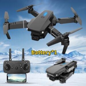 E88 Dual-Camera Drone - Supports Wi-Fi, App Control, Suitable for Outdoor Use, Ideal for Beginners with Altitude Hold, USB Charging, Long Battery Life - Perfect Gift - Dual-Camera, Foldable Remote-Controlled Quadcopter with Altitude Hold, Remote Control Toy, Budget-Friendly Drone for Indoor And Outdoor Use, Holiday Gift.