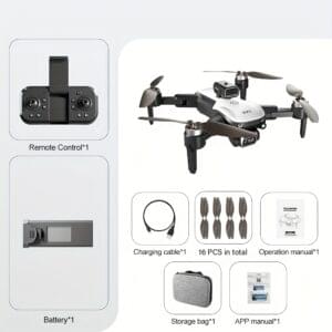 Single/Dual battery S2S Long Endurance Drone, Dual Camera FPV Dual Folding Quadcopter with Height Maintainer, Remote Control or Mobile Phone Dual Operation