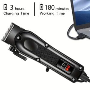 4pcs/Set Electric Hair Clipper and Beard Trimmer Kit, Men's Grooming Haircutting Tools, USB Powered with Rechargeable Lithium Battery, ABS Plastic Body, Hairdressing Styling Trimmer Set