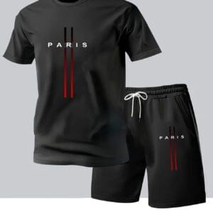 Fashion Short Sleeve T-Shirt and Shorts Set Suitable for Summer Activities, 2025 New Summer Casual Outdoor Outfit