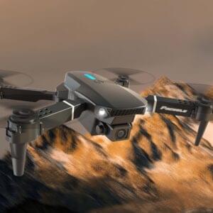 E88 Dual-Camera Drone - Supports Wi-Fi, App Control, Suitable for Outdoor Use, Ideal for Beginners with Altitude Hold, USB Charging, Long Battery Life - Perfect Gift - Dual-Camera, Foldable Remote-Controlled Quadcopter with Altitude Hold, Remote Control Toy, Budget-Friendly Drone for Indoor And Outdoor Use, Holiday Gift.