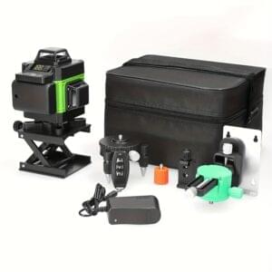 Lixada Multifunctional 4D 16 Line Laser Level 3° Self-Leveling Machine USB Rechargeable Lithium Battery Leveling Tool With Vertical Horizontal Tilt Line All-round Ground Wall Sticker Line Optional Alloy Extension Bar Tripod Stand For House Renovation