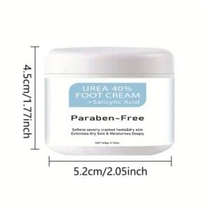 Firmoyo Urea Moisturizing Foot Cream with Salicylic Acid - Deeply Hydrates Dry, Cracked Feet - Hypoallergenic Formula with Vitamin C & Aloe Vera - Softens Hardened Light Beige - Alcohol-Free, Paraben-Free - Ideal for Men & Women, 60g, Foot Care Cream, Skincare Essential, Sleek Tub Design, Alcoholfree Skincare