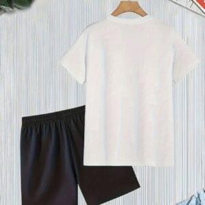 Men'S Diesel Graphic T-Shirt & Black Drawstring Shorts Set - "Because Electric Cars Can't Roll Cool" Print, Casual Summer Outdoor Wear, Modern Street Style, Comfortable Polyester Blend, Everyday Tshirt | Bold Print Tee | Stretchy Fabric