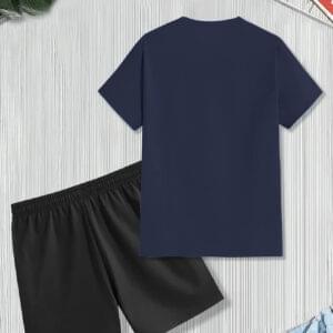 Men'S Diesel Graphic T-Shirt & Black Drawstring Shorts Set - "Because Electric Cars Can't Roll Cool" Print, Casual Summer Outdoor Wear, Modern Street Style, Comfortable Polyester Blend, Everyday Tshirt | Bold Print Tee | Stretchy Fabric