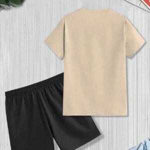 Men'S Diesel Graphic T-Shirt & Black Drawstring Shorts Set - "Because Electric Cars Can't Roll Cool" Print, Casual Summer Outdoor Wear, Modern Street Style, Comfortable Polyester Blend, Everyday Tshirt | Bold Print Tee | Stretchy Fabric